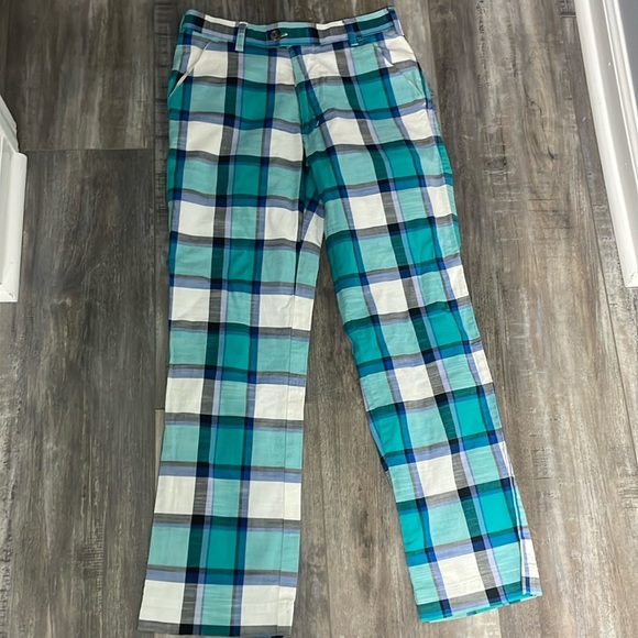 Loud Mouth Fairway Heritage Blue Plaid Golf Pants size 28 - Picture 1 of 6